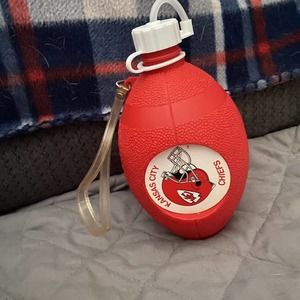 Vintage 1990 Kansas City Chiefs Football Shaped Red Water Bottle~No straw
